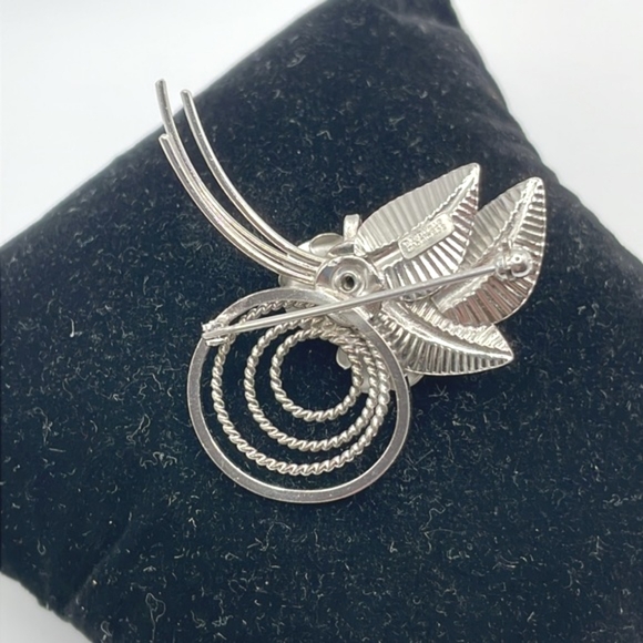 Bond Boyd Sterling Signed Roses Pin Brooch - Picture 3 of 9